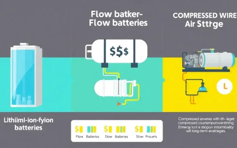 How do the costs of lithium-ion batteries compare to other battery technologies like flow batteries or compressed air storage