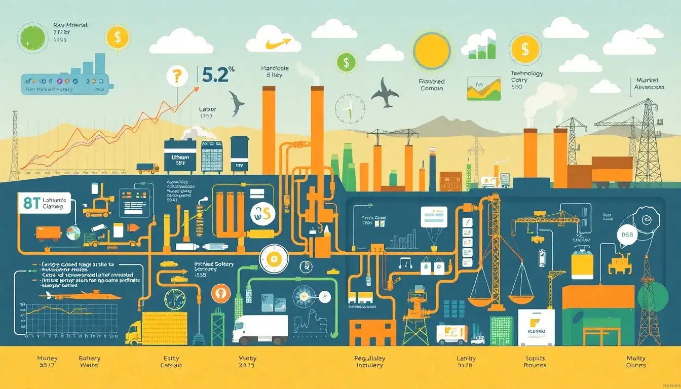 What factors influence the cost variability of lithium-ion batteries for utility-scale storage