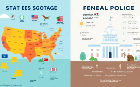 How do state-level policies differ from federal policies in supporting energy storage