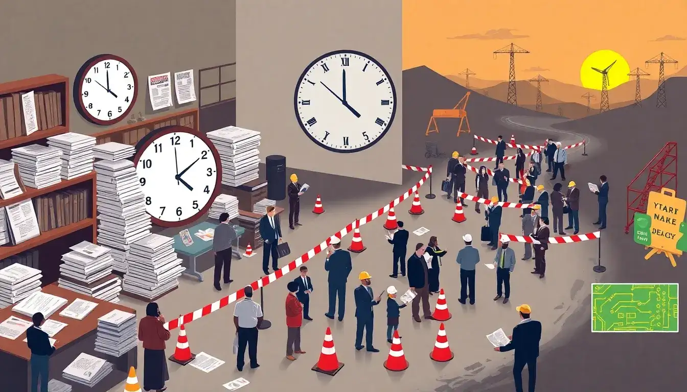 What are the main causes of permitting delays in energy storage projects