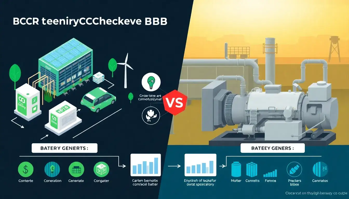 How do BCR payments compare between batteries and traditional generators