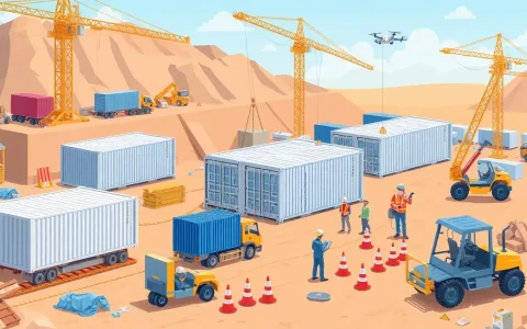 What are the main logistics challenges in deploying energy storage projects on construction sites