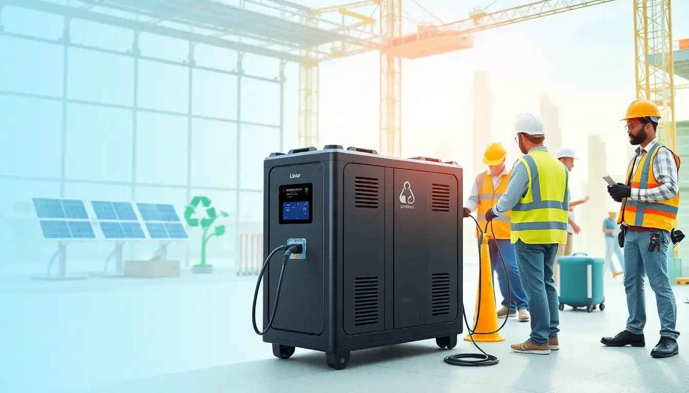 What are the benefits of using Liduro Power Ports for construction site energy storage