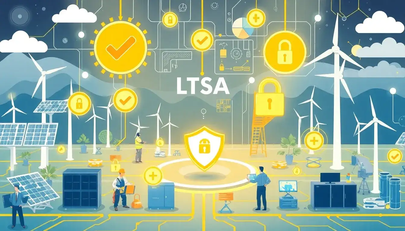 What role does an LTSA play in ensuring BESS warranty obligations