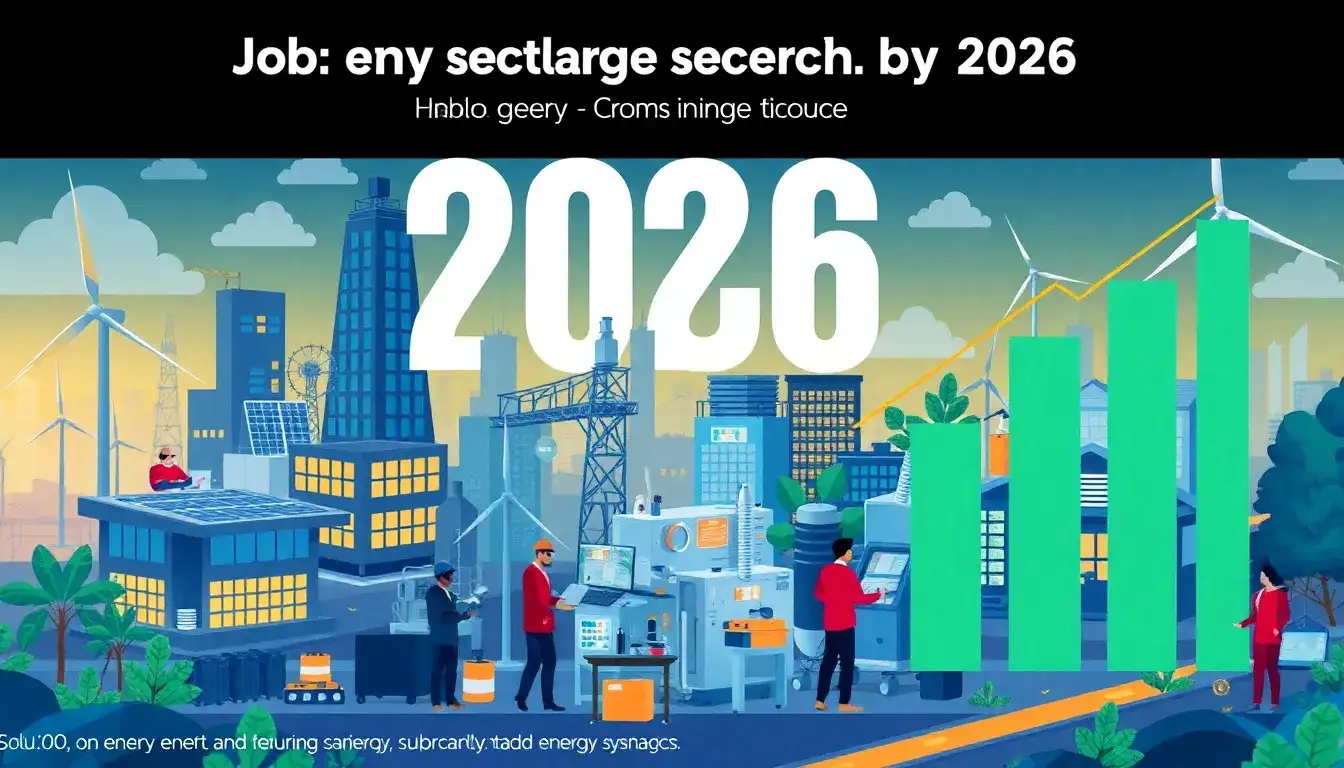 What are the projected job numbers for energy storage by 2026