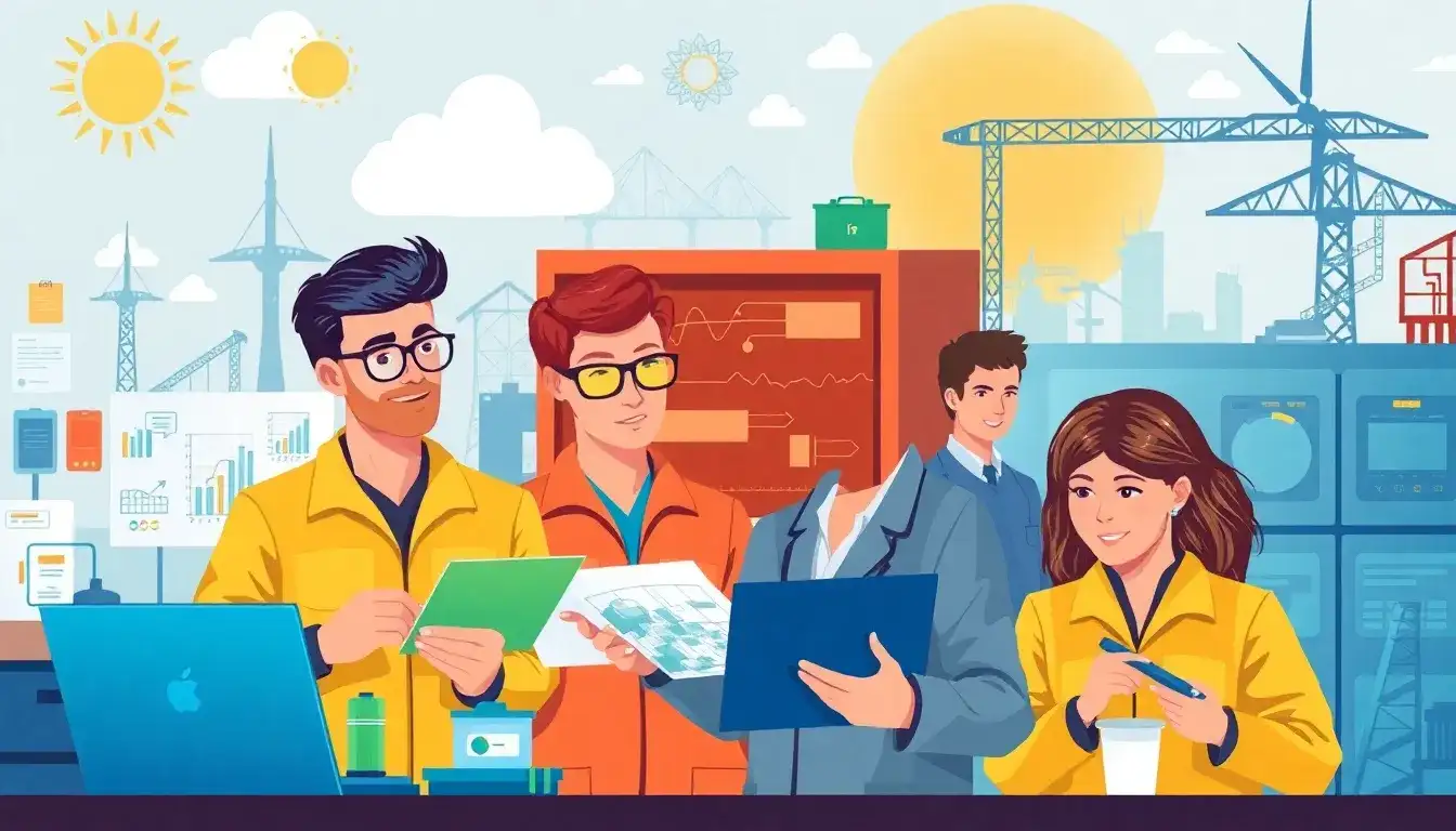 What skills are essential for careers in energy storage