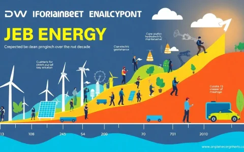 What are the projected job growth trends in clean energy over the next decade