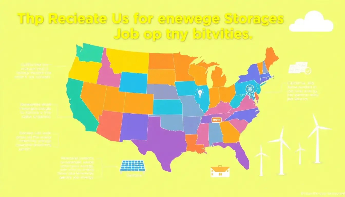 What are the top states for energy storage job opportunities
