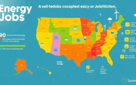 Which states have the fastest growth in energy storage jobs