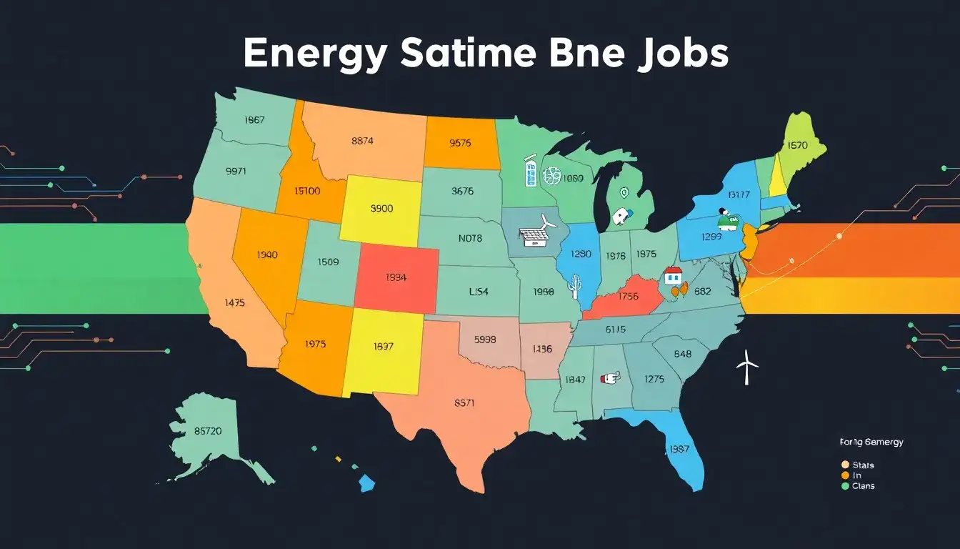 Which states have the highest number of energy storage jobs