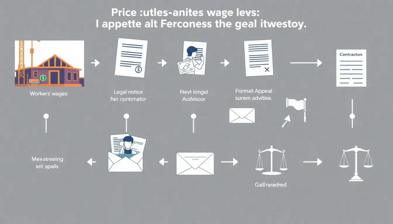 What is the process for appealing a penalty for violating prevailing wage laws