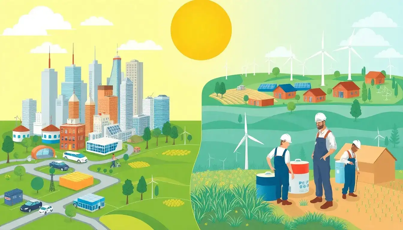 How does the job market for energy storage differ between urban and rural areas