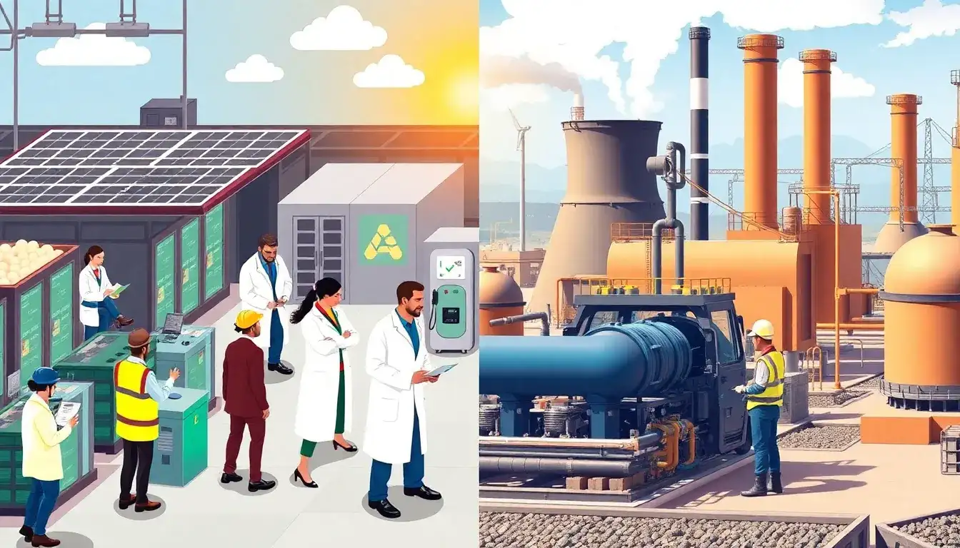 How does the job market for energy storage compare to traditional energy sectors