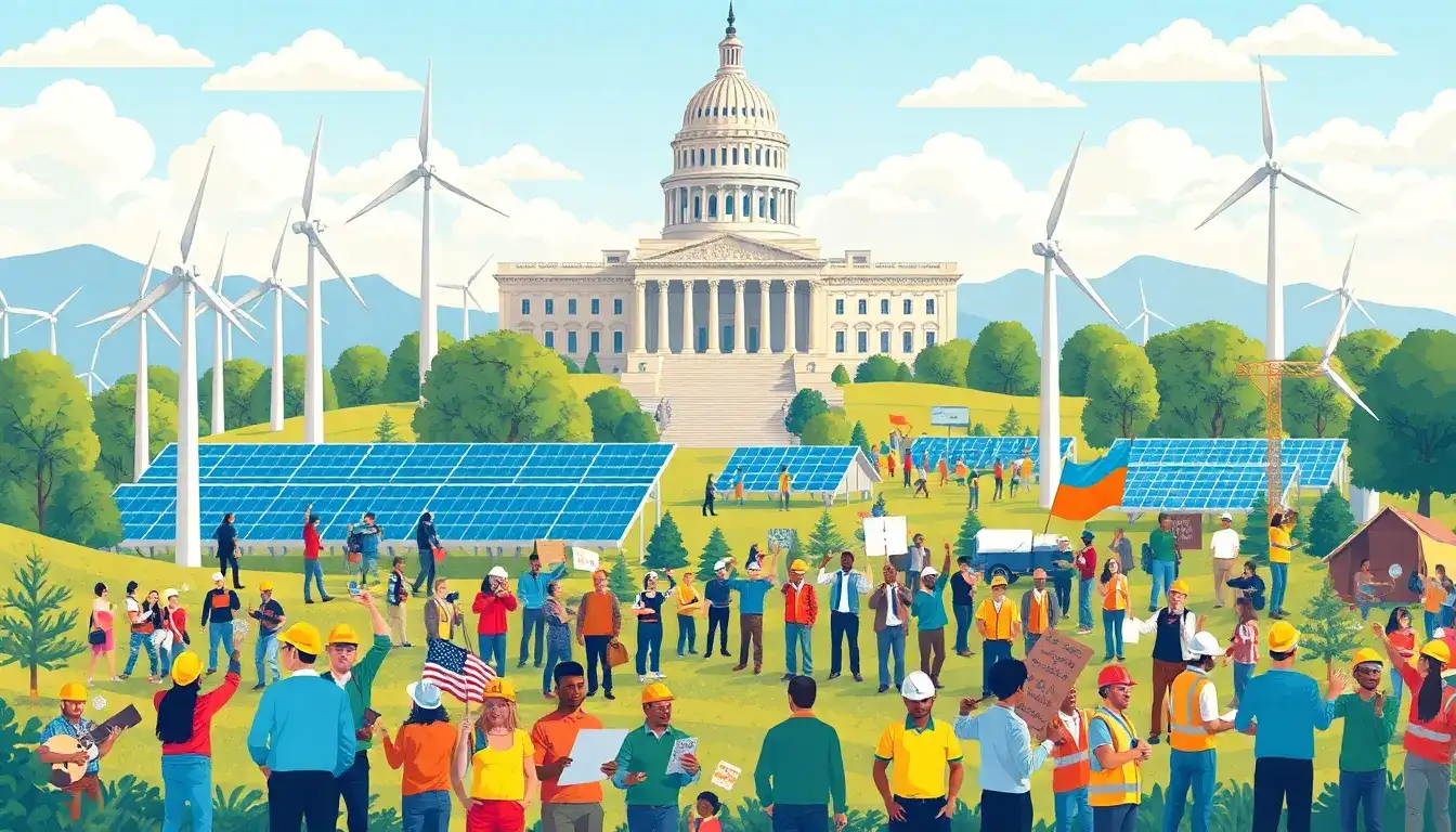 How do policy changes affect employment in the renewable energy sector