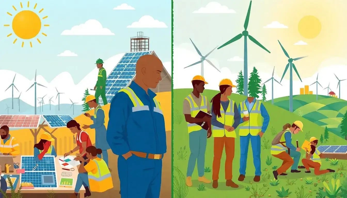 What role do training programs play in supporting job creation in the renewable energy sector