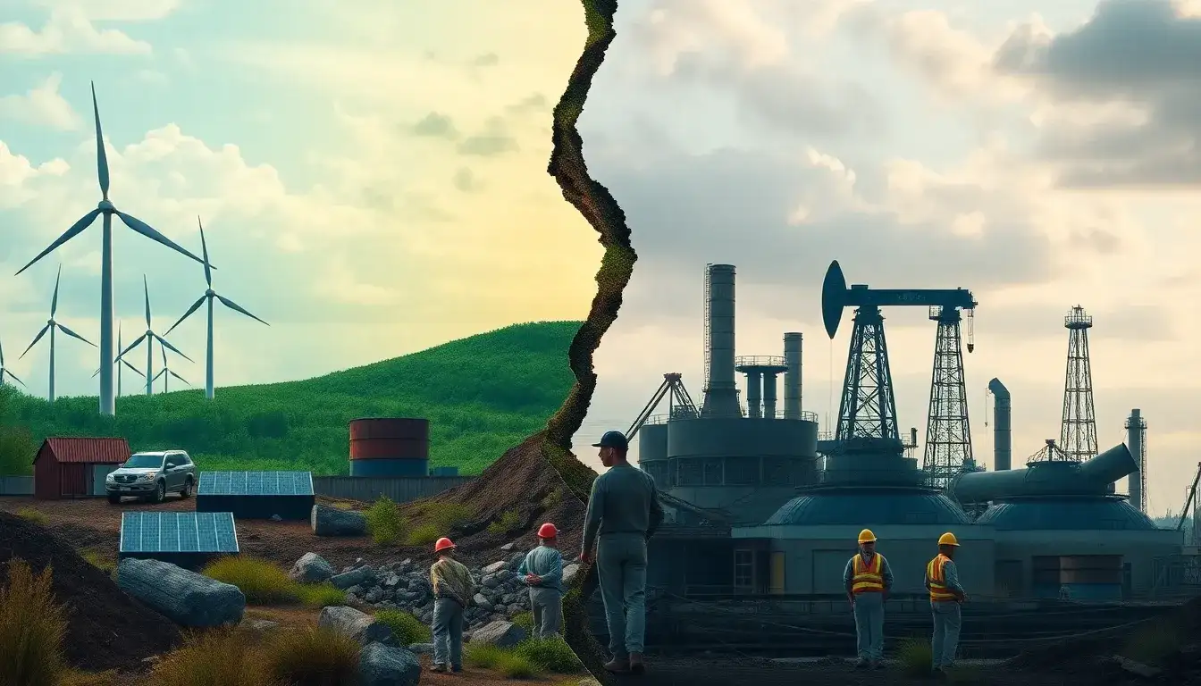 What are the potential negative effects of green energy policies on traditional industries