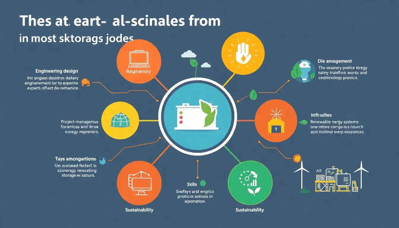 What skills are most in demand for energy storage-related jobs