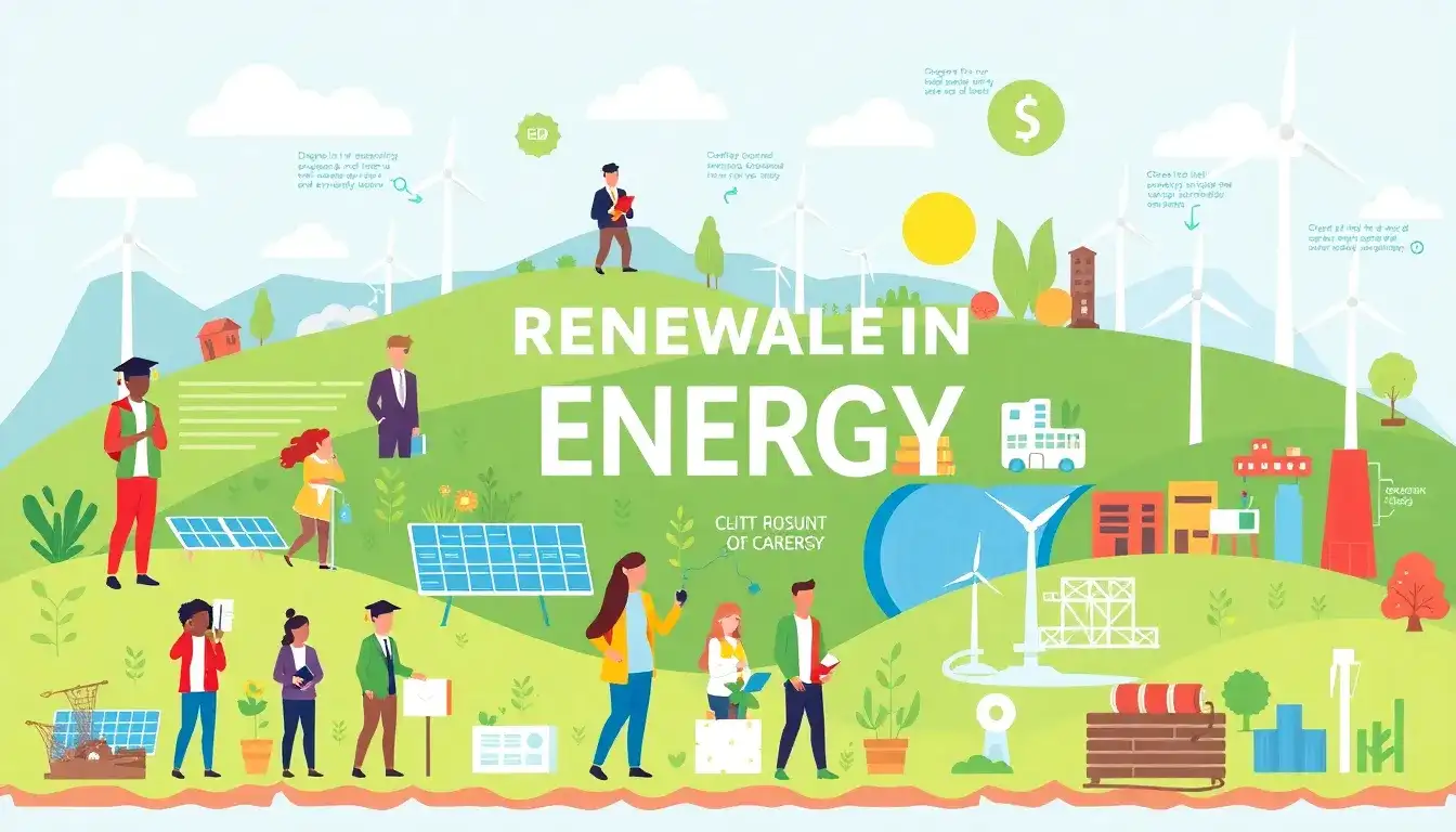 What qualifications are typically required for a career in renewable energy