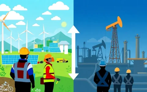 How does the job outlook for renewable energy jobs compare to traditional energy jobs