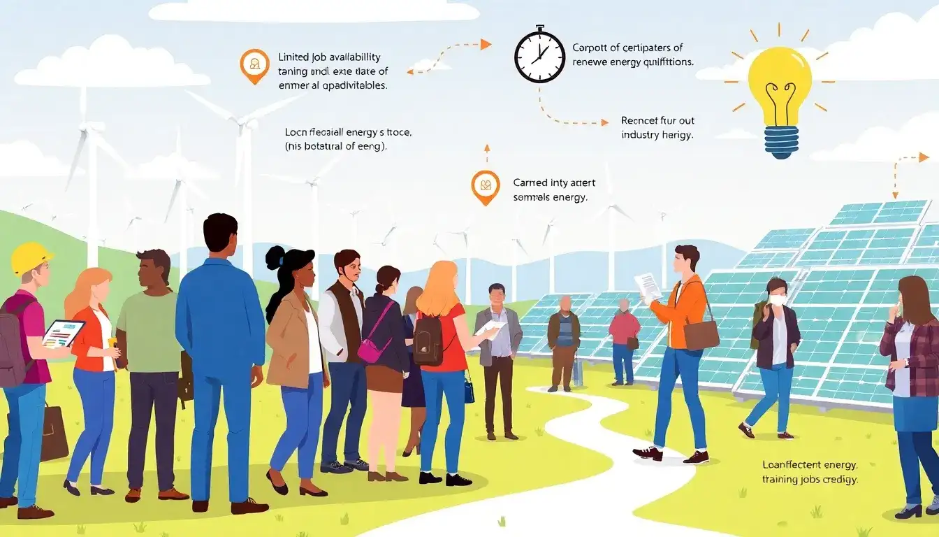 What are the main challenges faced by renewable energy job seekers