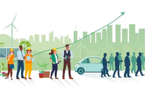 How does the job growth in renewable energy impact unemployment rates