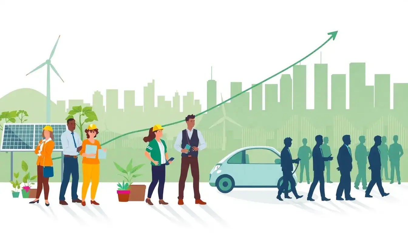 How does the job growth in renewable energy impact unemployment rates