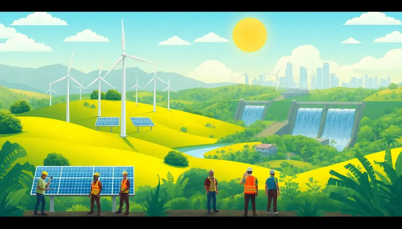 What are the main renewable energy sectors driving job growth in Brazil