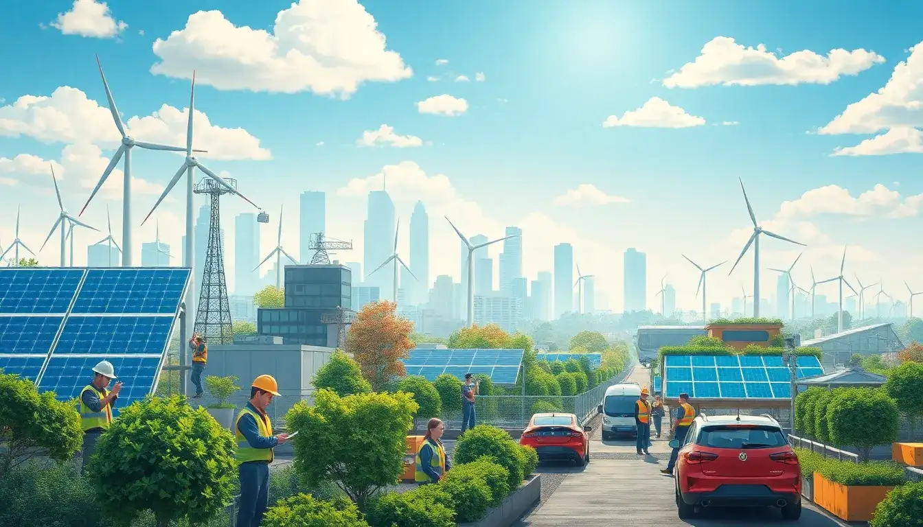 What are the projected trends for renewable energy job growth in the next decade