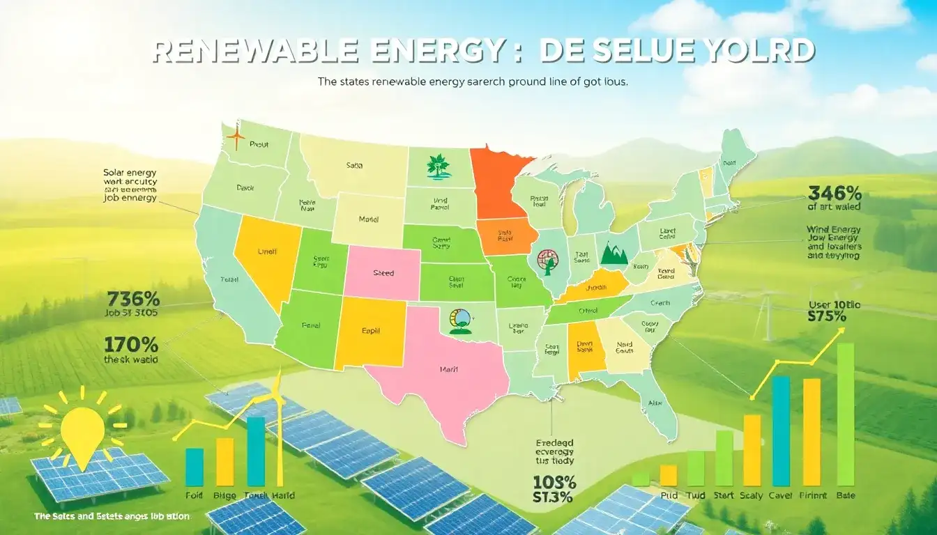 Which states are leading in renewable energy job growth