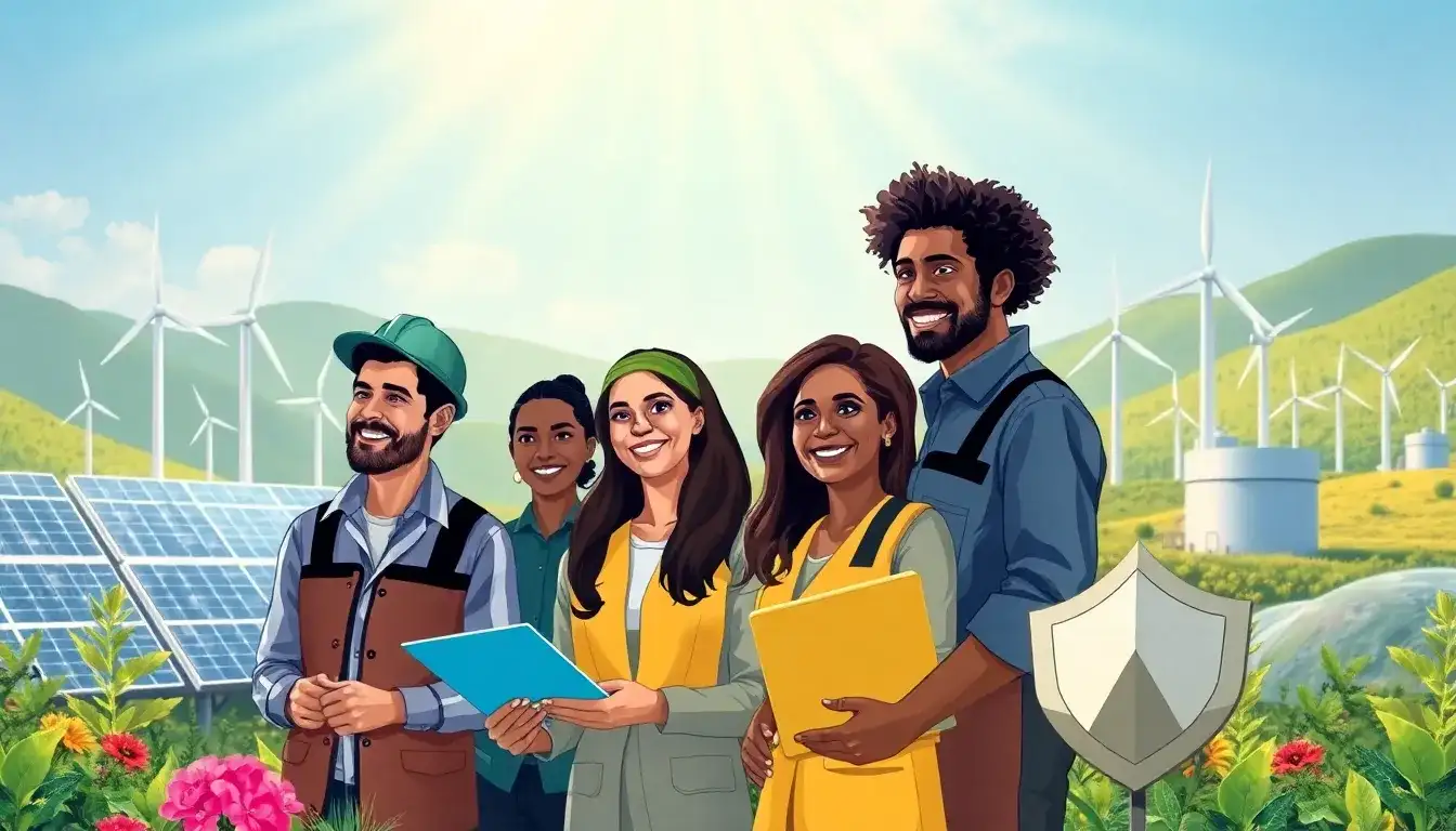 What are the main benefits offered to renewable energy workers