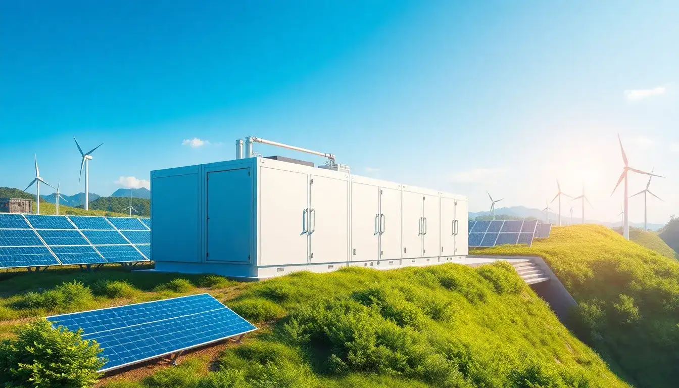 How does utility-scale energy storage compare to traditional power plants in terms of emissions