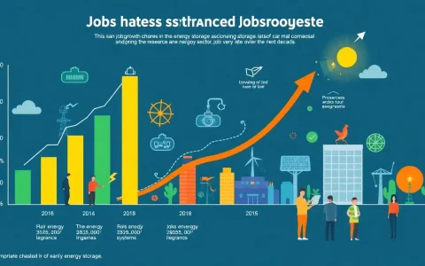What are the projected job growth rates in the energy storage sector over the next decade