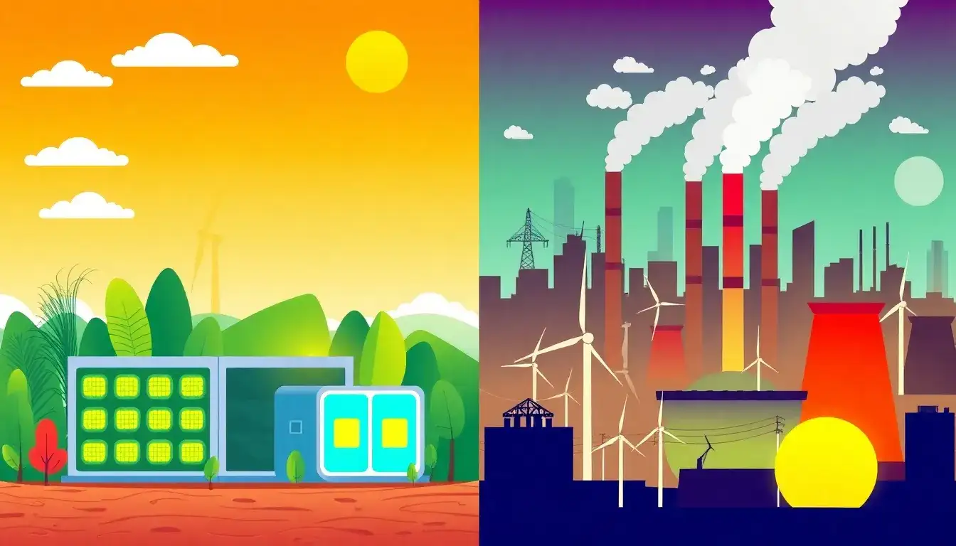 How does battery storage compare to other technologies in reducing emissions from peaking plants