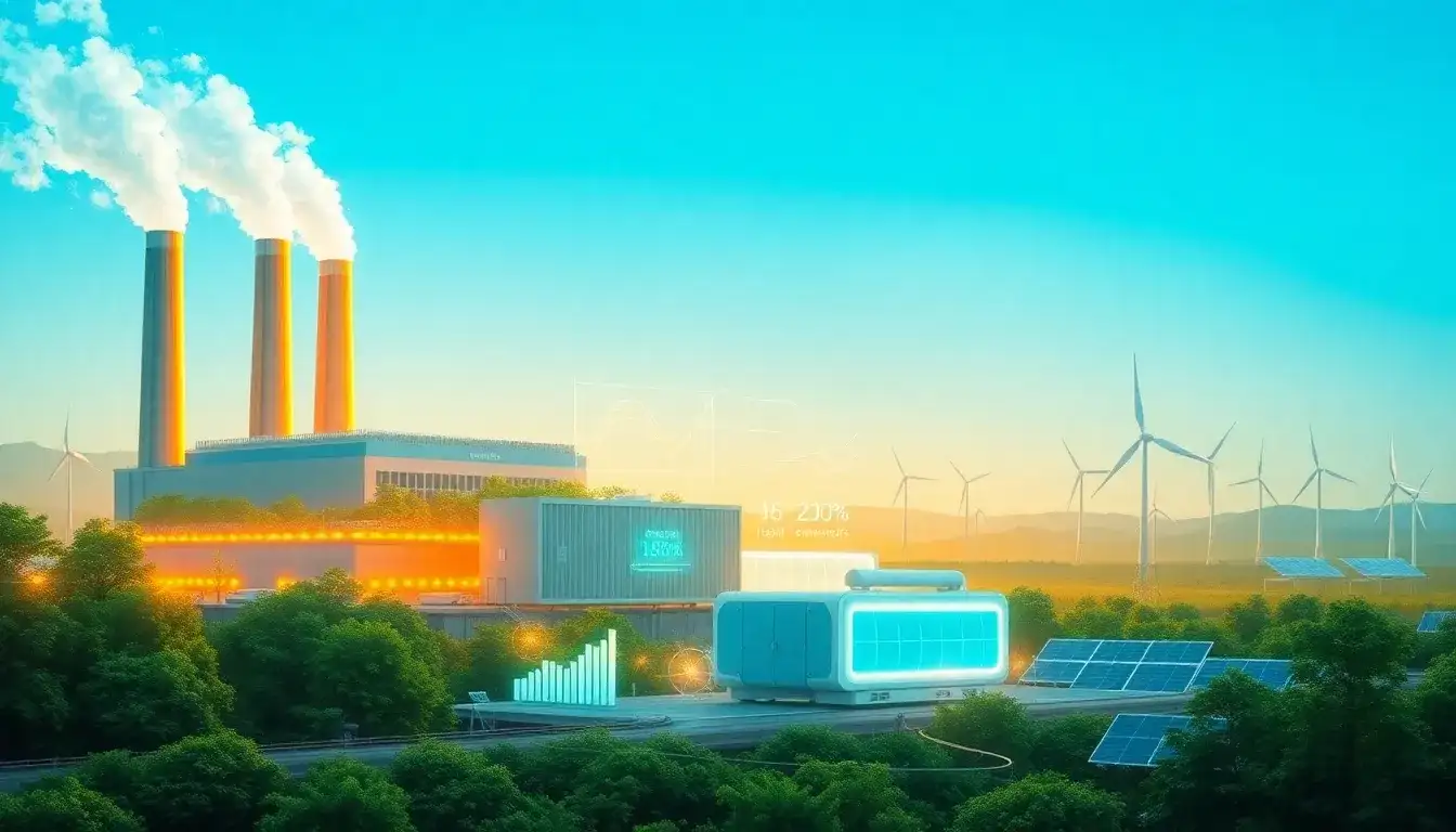 How does hybridization of peaking plants with battery storage impact overall emissions