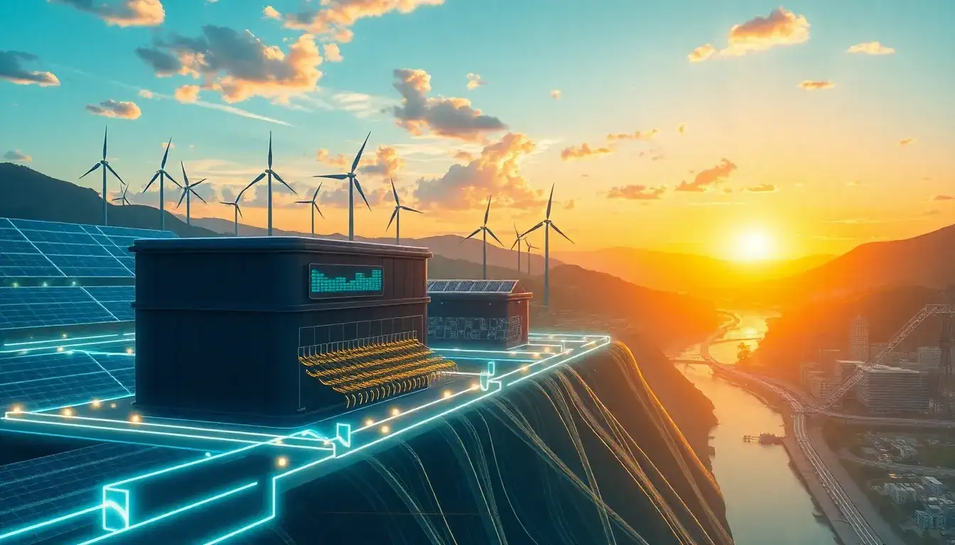 How do energy storage systems help stabilize the grid with wind and solar energy