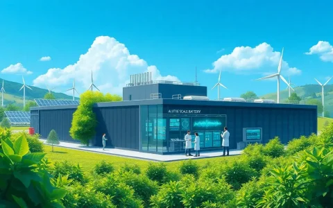 Are there any technologies being developed to reduce the emissions from utility-scale batteries