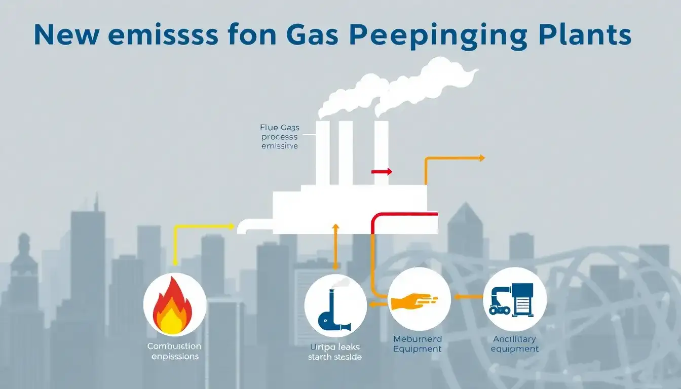 What are the main sources of emissions from natural gas peaking plants