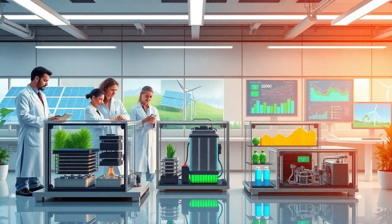 Are there any technologies being developed to reduce emissions from utility-scale batteries