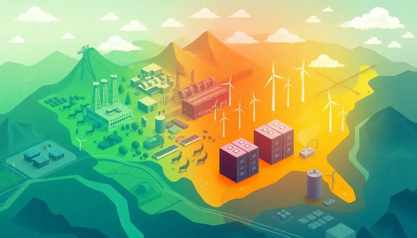 How do the emissions from utility-scale batteries vary by location