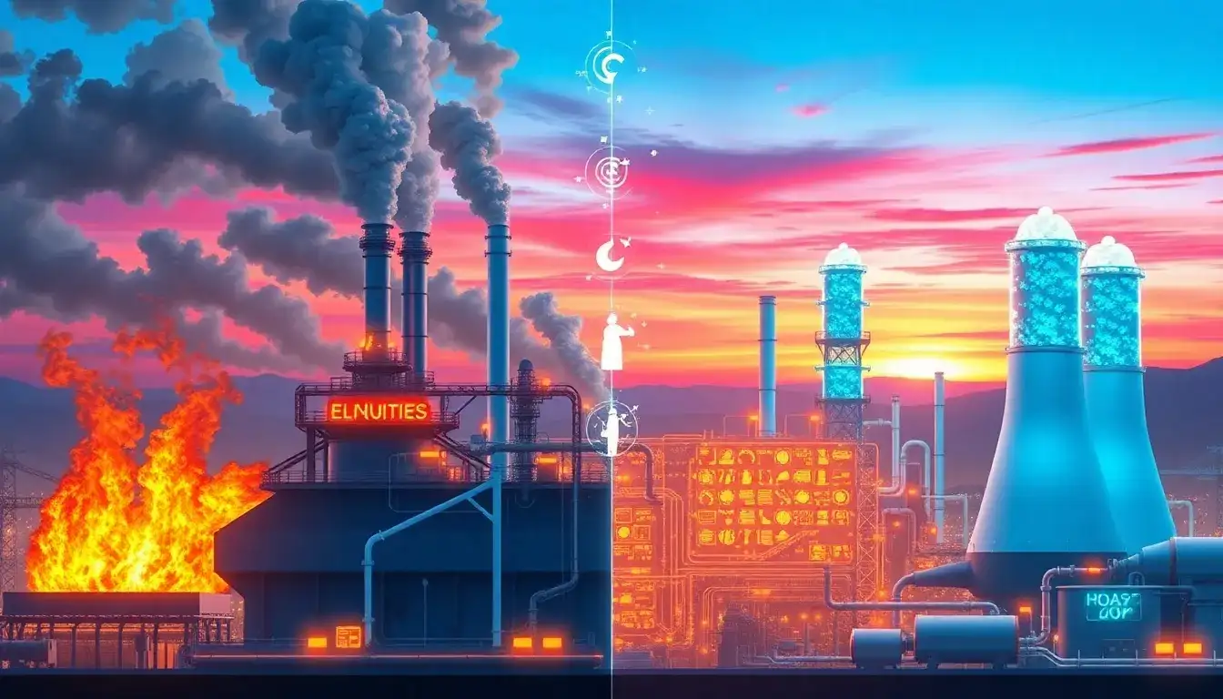 How does cofiring hydrogen and natural gas affect the efficiency of power plants