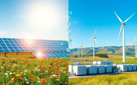 How does the efficiency of green hydrogen production compare between solar and wind energy