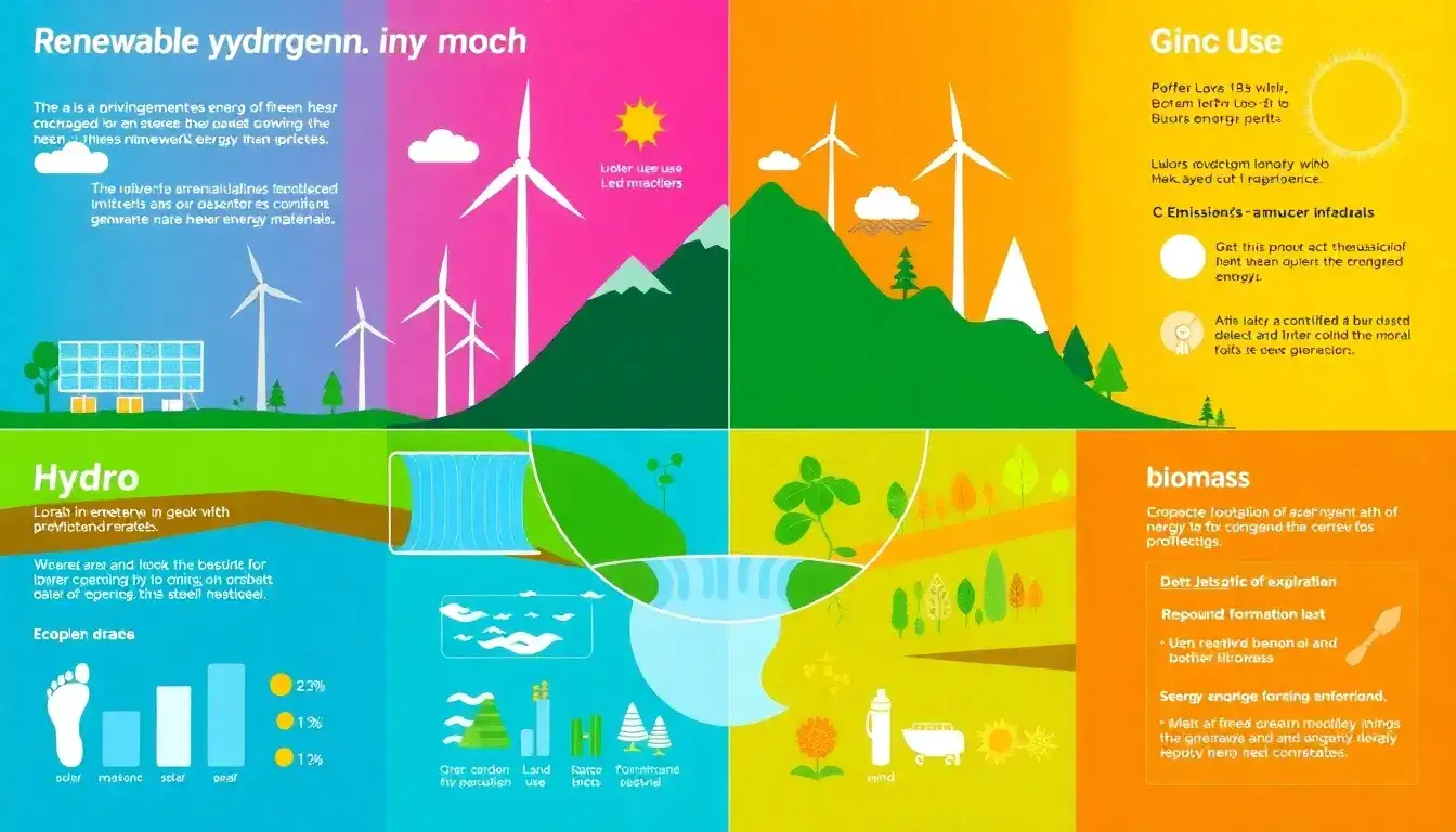 What are the environmental impacts of using different renewable energy sources for green hydrogen production