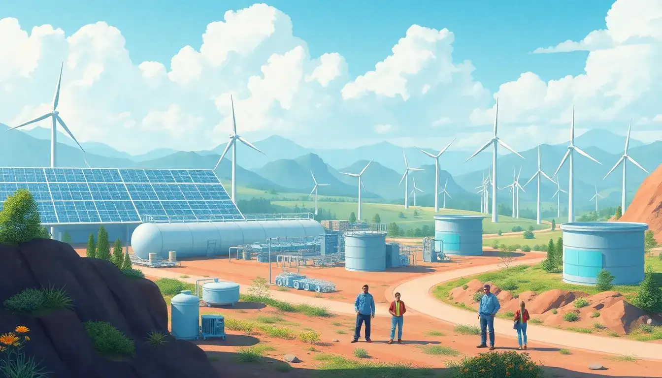 What are the main challenges in scaling up green hydrogen production using renewable energy sources