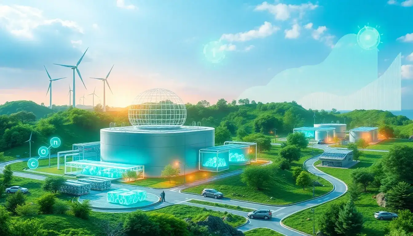 What role does green hydrogen play in reducing carbon emissions through energy storage