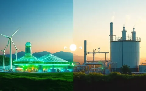 How does the energy efficiency of green hydrogen production compare to renewable natural gas