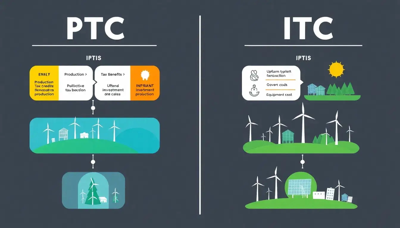 How does the PTC calculation method differ from the ITC