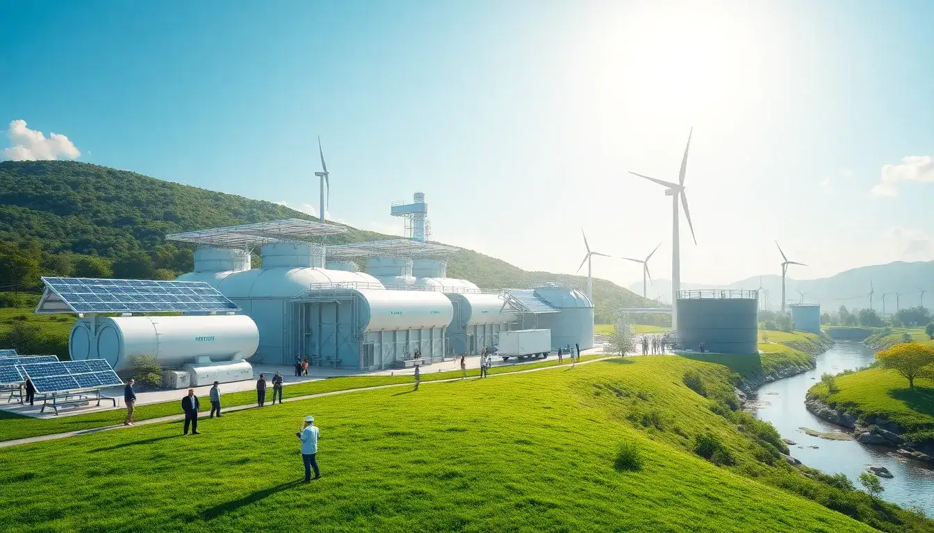 How can green hydrogen production be scaled up efficiently