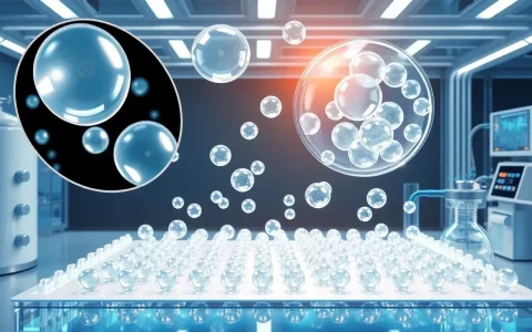How do glass microspheres improve hydrogen storage efficiency