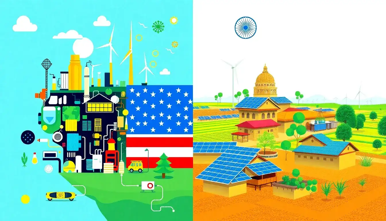 What are the key differences in green hydrogen policies between countries like the U.S. and India