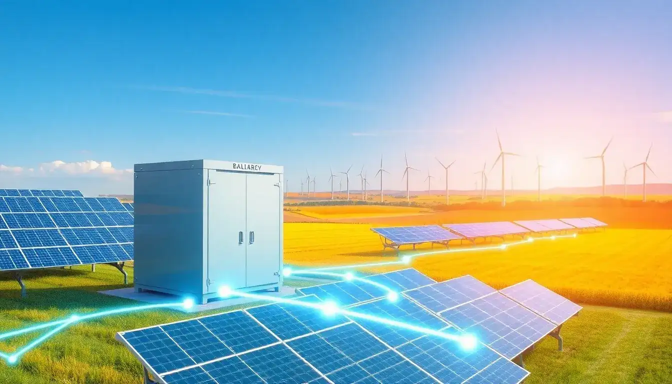 How do utility-scale batteries support the integration of solar and wind energy